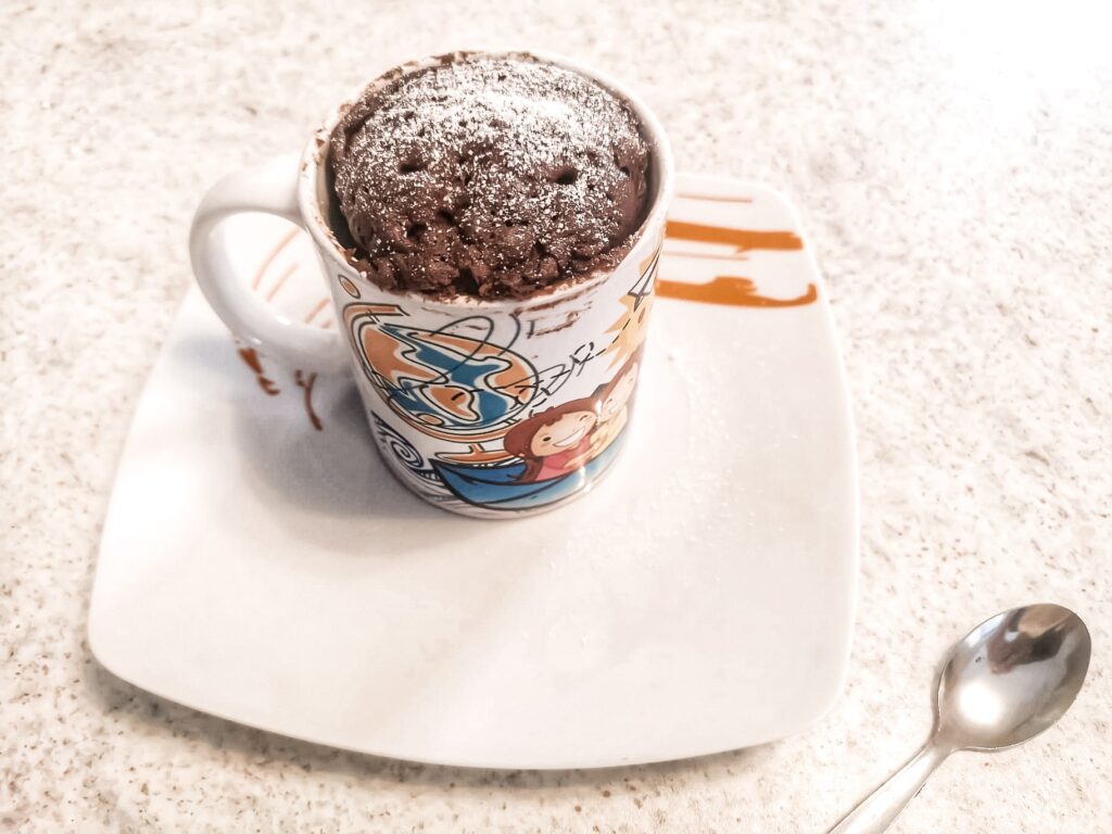 torta in tazza senza glutine al microonde