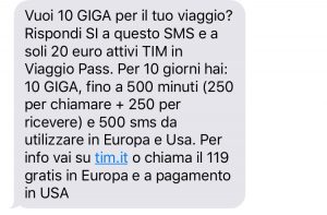 Roaming SMS MammaInViaggio