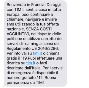 Roaming SMS MammaInViaggio
