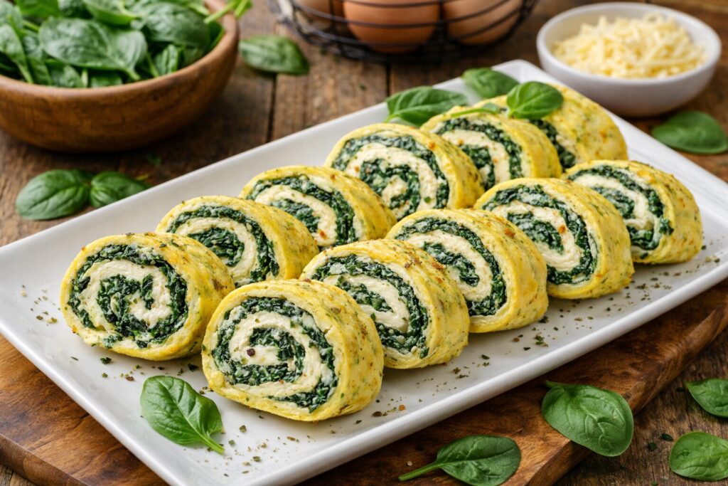 frittata arrotolata spinaci formaggio