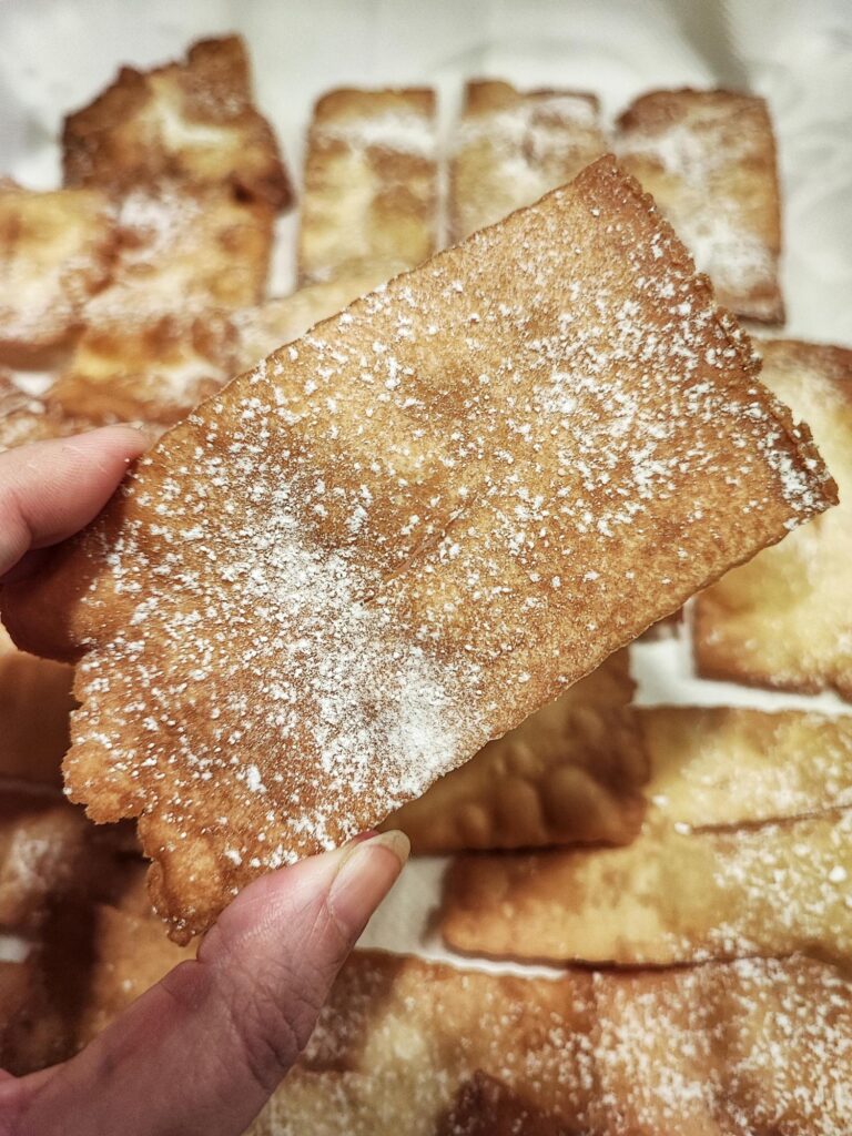 Chiacchiere senza glutine senza burro