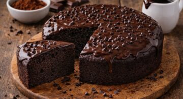 torta al cioccolato all'acqua