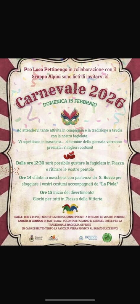 carnevale pettinengo 2026