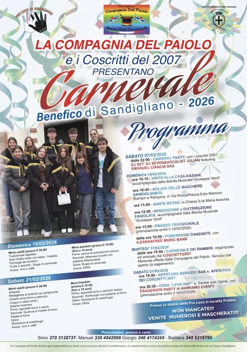 Carnevale di Sandigliano 2026
