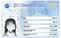 disability card fronte