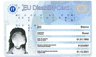 disability card fronte
