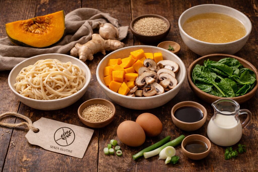 Ingredienti ramen senza glutine