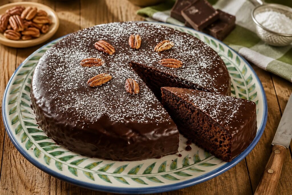 Torta al cioccolato con noci pecan