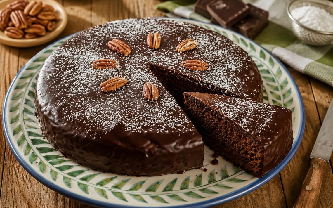 Torta al cioccolato con noci pecan